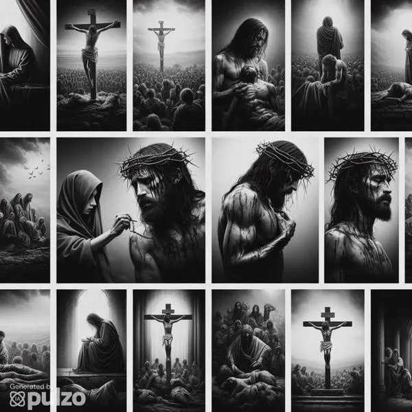  Las 15 estaciones del viacrucis. Esto es la memoria, pero también la contemplación del rostro doliente de Jesús, que con amor dio la vida por su pueblo.