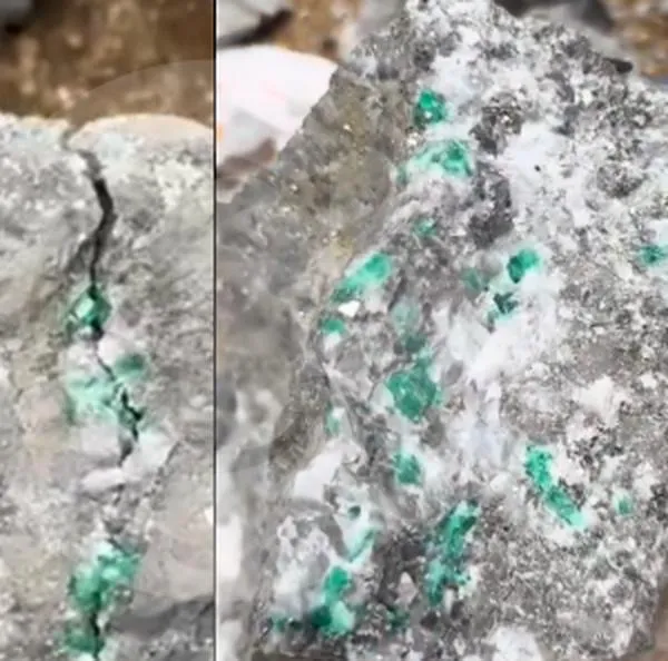 En video | ¿Mineros boyacenses encontraron una roca llena de esmeraldas?