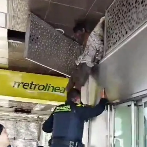 Ladrón se quedó dormido en estación de Metrolínea, luego de robar cable y lámina