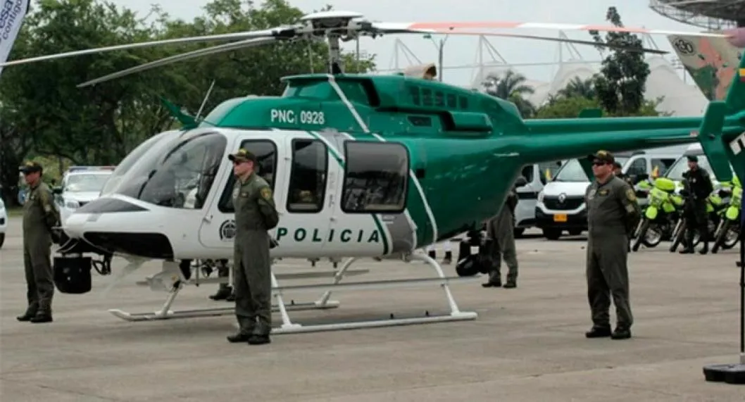 Helicóptero sobrevuela Bogotá.