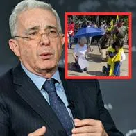 Marchas contra Petro en Bogotá: piden regreso de Álvaro Uribe de rodillas 