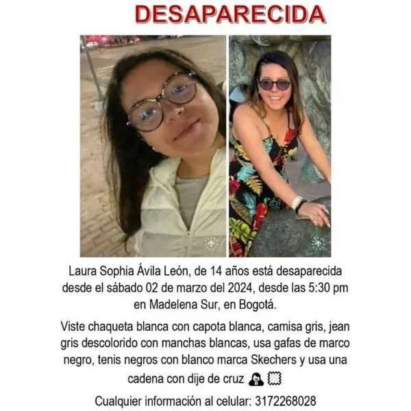 Laura Sophia Ávila León sigue desaparecida. 