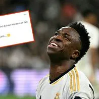 Irónico mensaje de Leipzig luego de agresión de Vinicius Jr en Champions; ¿era roja?