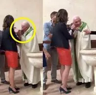 (Vídeo) ¿Lloraba mucho? En pleno bautizo, sacerdote golpea a un bebé