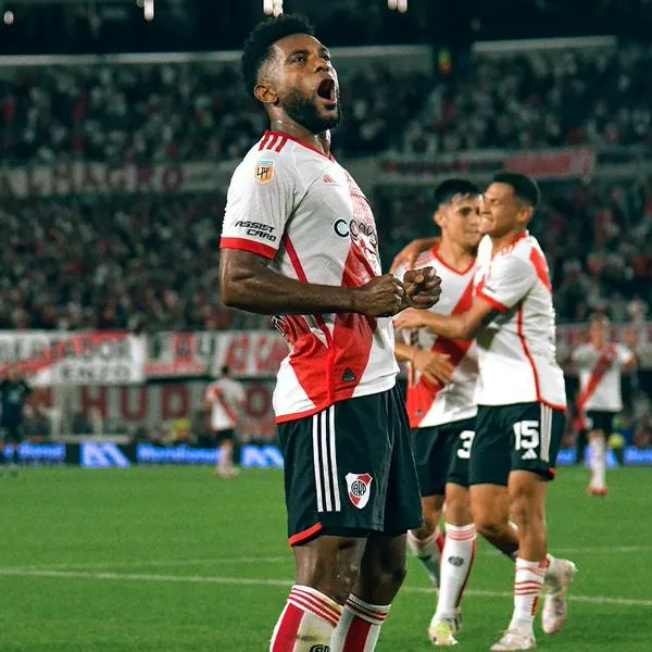 Miguel Borja marcó el gol del empate entre River Plate e Independiente.