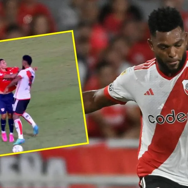 Miguel Borja tuvo tensionante cruce en River Plate