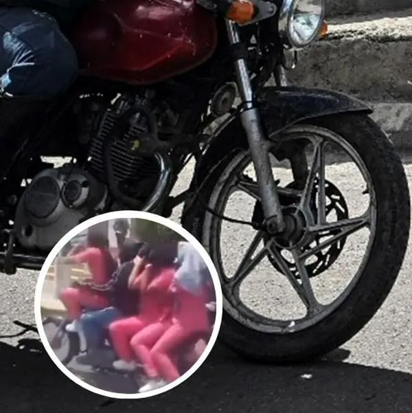 Foto de moto y mototaxista, en nota de que motociclista en Santa Marta, pillado con sobrecupo de personas; qué multa pagaría