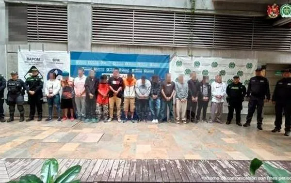 Capturan a 17 presuntos miembros del grupo Calatrava que delinque en Itagüí