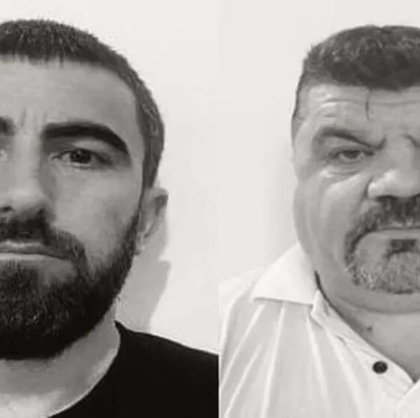 Dos albaneses que fueron capturados en Colombia en 2023.