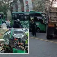 Medellín hoy: conductor de bus intentó abusar de pasajera, se voló y chocó