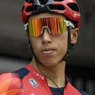 Egan Bernal, que empezó la Vuelta a Cataluña con una caída a pocos metros de la meta.