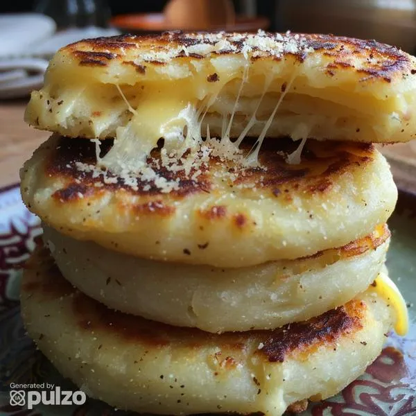 Cómo hacer arepas de papa con queso en casa. Receta fácil y sencilla con ingredientes para prepararlas.