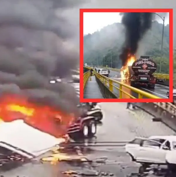 Accidente vía Bogotá-Villavicencio obligó a cierre: chocaron camión y vehículo