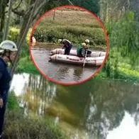 Imagen de rescate en río Bogotá por nota sobre muerte de menor