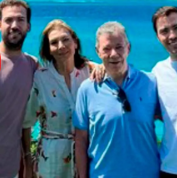 Estas fueron las fotos que se tomó la familia Santos (Juan Manuel, Esteban, Martín y Tutina) en la isla privada de Richard Branson, en Semana Santa