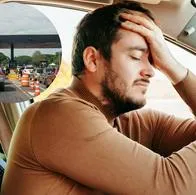 Imagen de conductor preocupado por nota sobre subida en precio de peajes