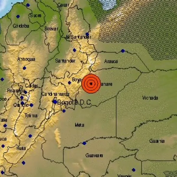 Fuerte temblor en Colombia. 