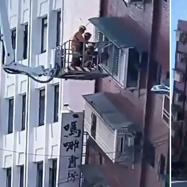 Terremoto de Taiwán: rescatistas salvan gente antes de que edificios caigan.