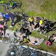 Fuerte caída en la Vuelta al País Vasco: Roglic, Evenepoel y Vingegaard tuvieron que retirarse