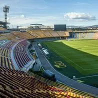 Estadio El Campín, que estuvo cerca del cierre por incumplir protocolos de seguridad. Se salvó al presentar papeles