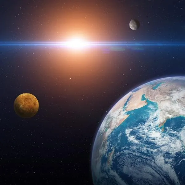 Imagen de Tierra y Mercurio a propósito de Mercurio retrógrado y eclipse