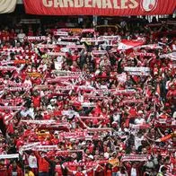 Barra de Independiente Santa Fe, que fue sancionada por 6 fechas por la comisión local, argumentando mal comportamiento en el clásico.
