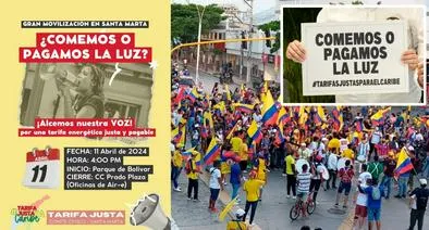 Habitantes de la capital del Magdalena saldrán a las calles en contra de las altas tarifas en sus recibos de energía 