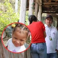 Imagen de la búsqueda de Eileen Paz, niña de 2 años desaparecida en Roncesvalles, Tolima. Madre de la menor sería víctima de violencia intrafamiliar
