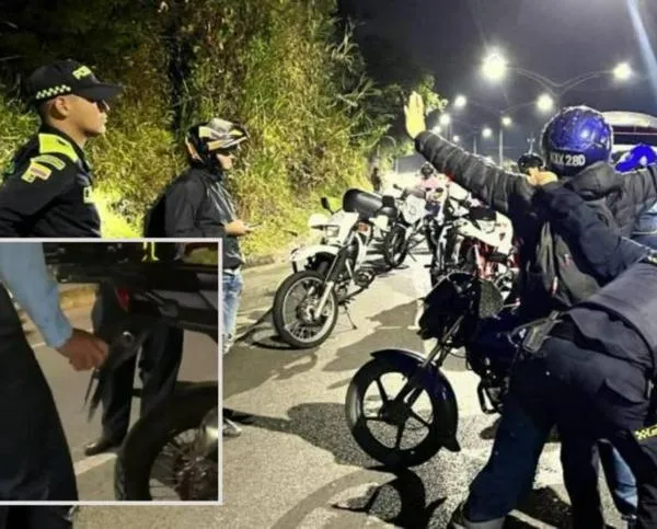 ¿Cómo le parece? Investigan a guarda de tránsito de Medellín que dañó una motocicleta para inmovilizarla