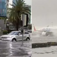 Aterradoras lluvias en Dubái inundaron carreteras; hay 18 muertos y 2 desaparecidos