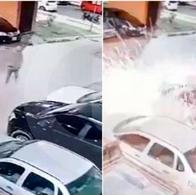 Hombre hizo que carro explotará en parqueadero de conjunto residencial de Tunja