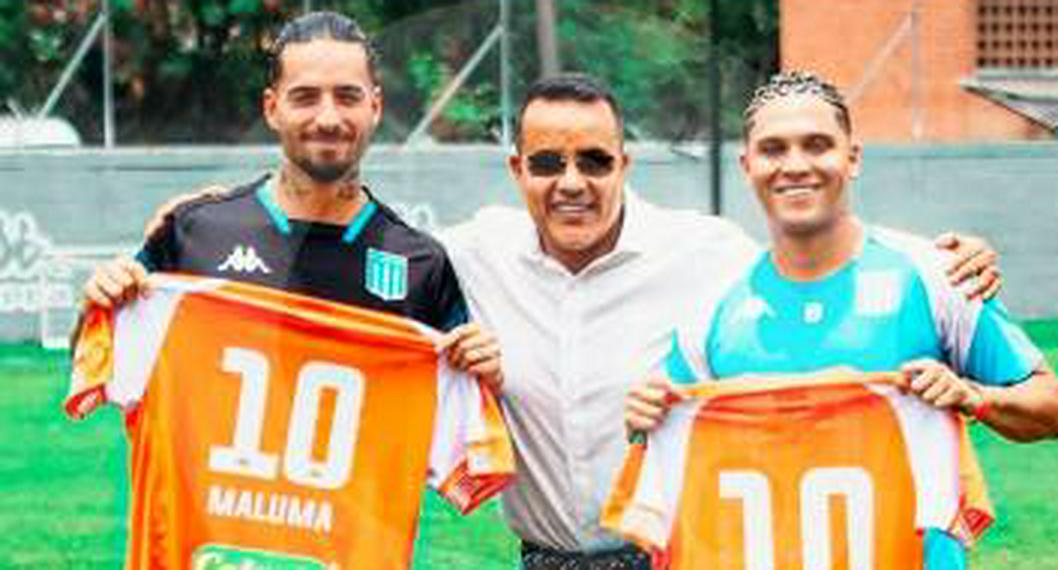 Maluma marcó golazo en el entrenamiento con 'Juanfer' Quintero con el Envigado