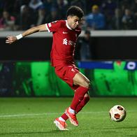 Luis Díaz en el partido de Liverpool contra Atalanta en Europa League, en el que quedaron eliminados