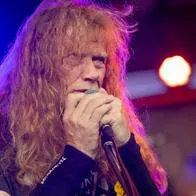 Dave Mustaine, vocalista de Megadeth, en concierto. 