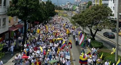 Protestas contra Gustavo Petro en Cali: salieron 35 mil personas