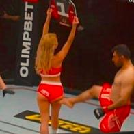 Luchador de MMA pateó a mujer que llevaba cartel y lo suspendieron de por vida
