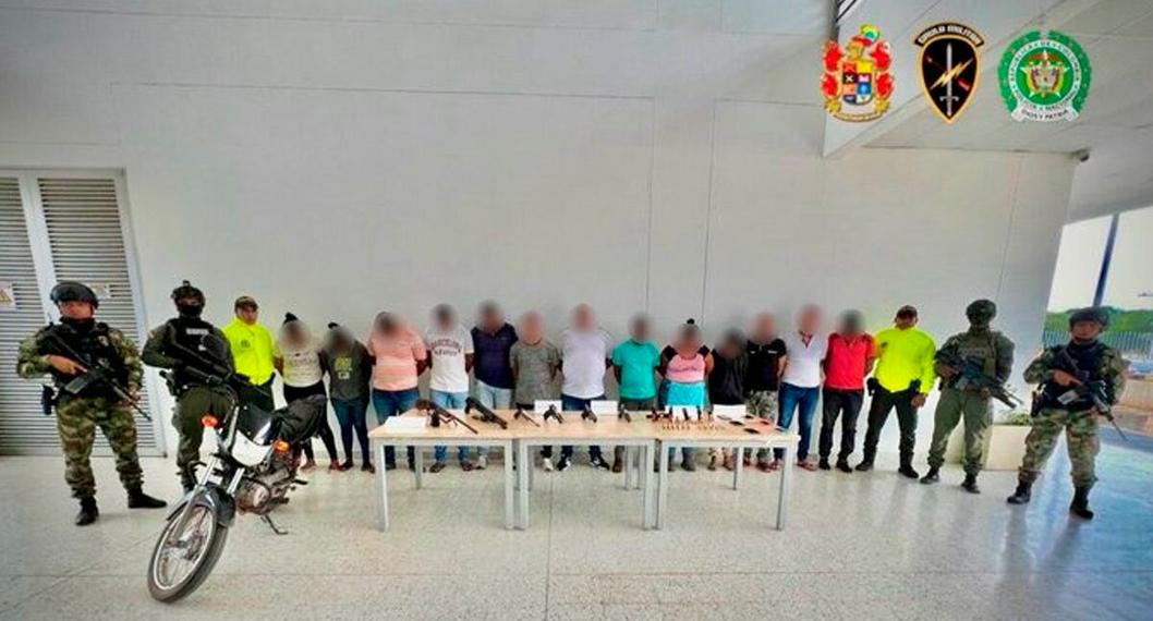 Capturan a 13 delincuentes del 'Clan del Golfo' en Cesar: acusados de homicidio