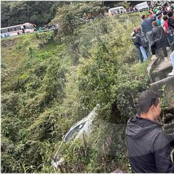 Accidente de tránsito: camioneta terminó en barranco por imprudencia