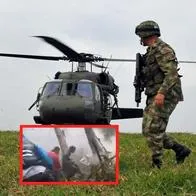 Helicóptero del Ejército que se accidentó en Bolívar hacía labores de abastecimiento en Bolívar.