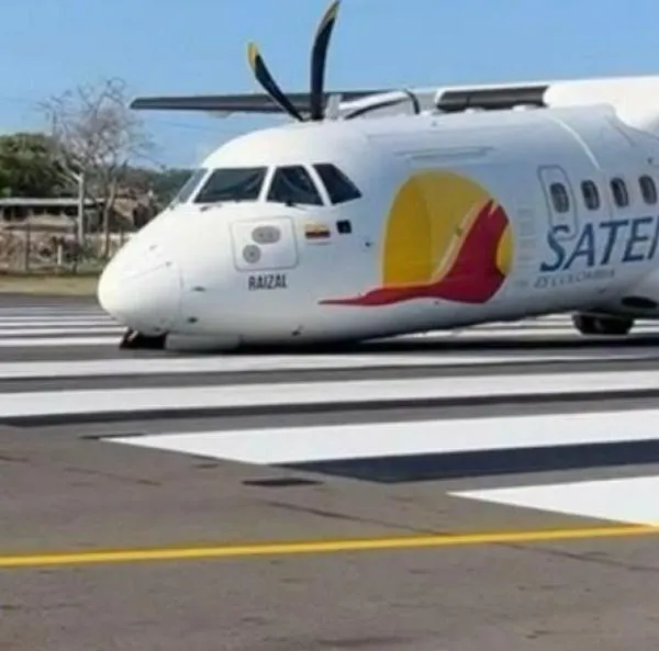 Accidente aéreo en San Andrés: avión de Satena se quedó sin una llanta cuando estaba despegando. No hay heridos, por fortuna. 