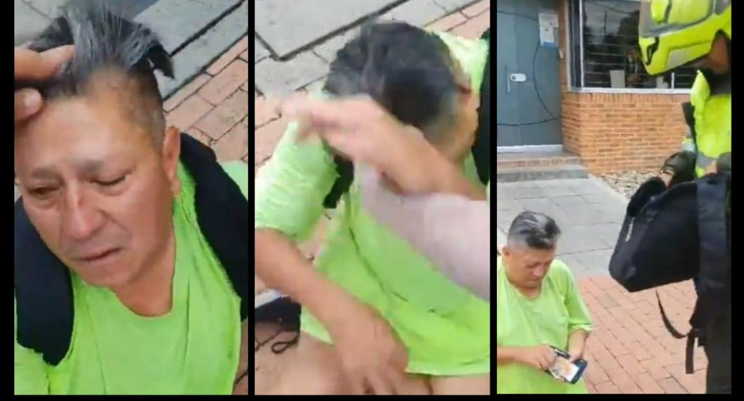 Mujer golpeó a un sujet oque la acosaba cerca del centro comercial Titán Plaza en Bogotá