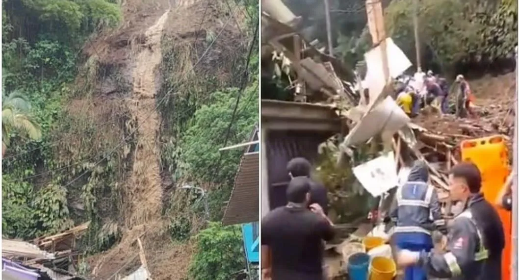 Emergencia en Pereira por deslizamiento de tierra; reportaron personas atrapadas