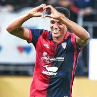 Yerry Mina marcó gol en el Cagliari y le hace guiños a la Selección Colombia