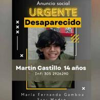 Servicio Social: Martín Castillo, de 14 años, se encuentra desaparecido