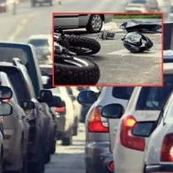 Movilidad Bogotá hoy: trancón en autopista Norte por accidente de motociclista
