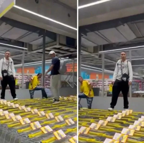 Hinchas de Medellín acorralaron a seguidores de Junior en supermercado de Perú: video y qué pasó