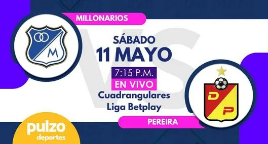 Millonarios vs. Pereira en vivo: transmisión gratis y en vivo