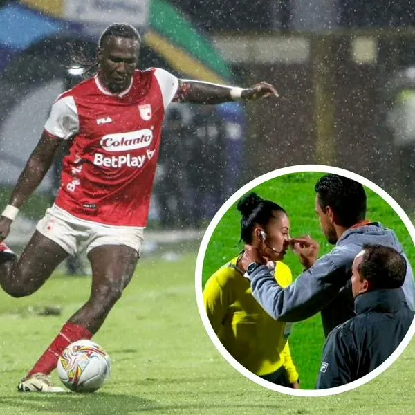 Hugo Rodallega regañó a los hinchas de Santa Fe por la agresión a la jueza de línea con una moneda durante el partido contra La Equidad.