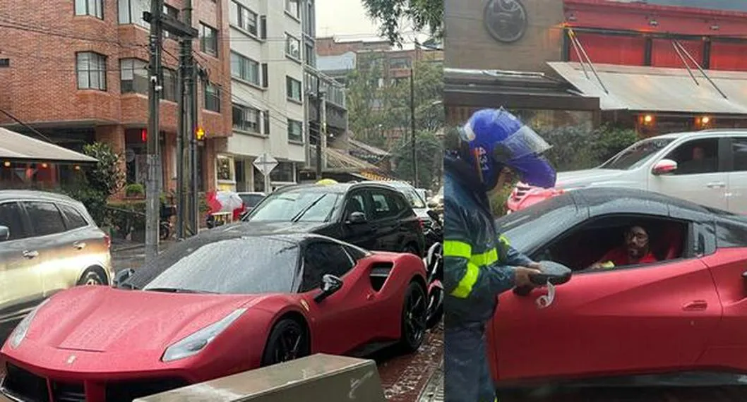 ¿Cuánto vale el Ferrari que fue multado por estar mal parqueado en Bogotá?