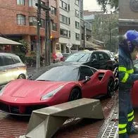 ¿Cuánto vale el Ferrari que fue multado por estar mal parqueado en Bogotá?